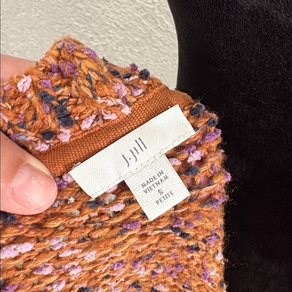 J. Jill Textured Knit Sweater in Earthy Tones size small petite - Picture 2 of 8